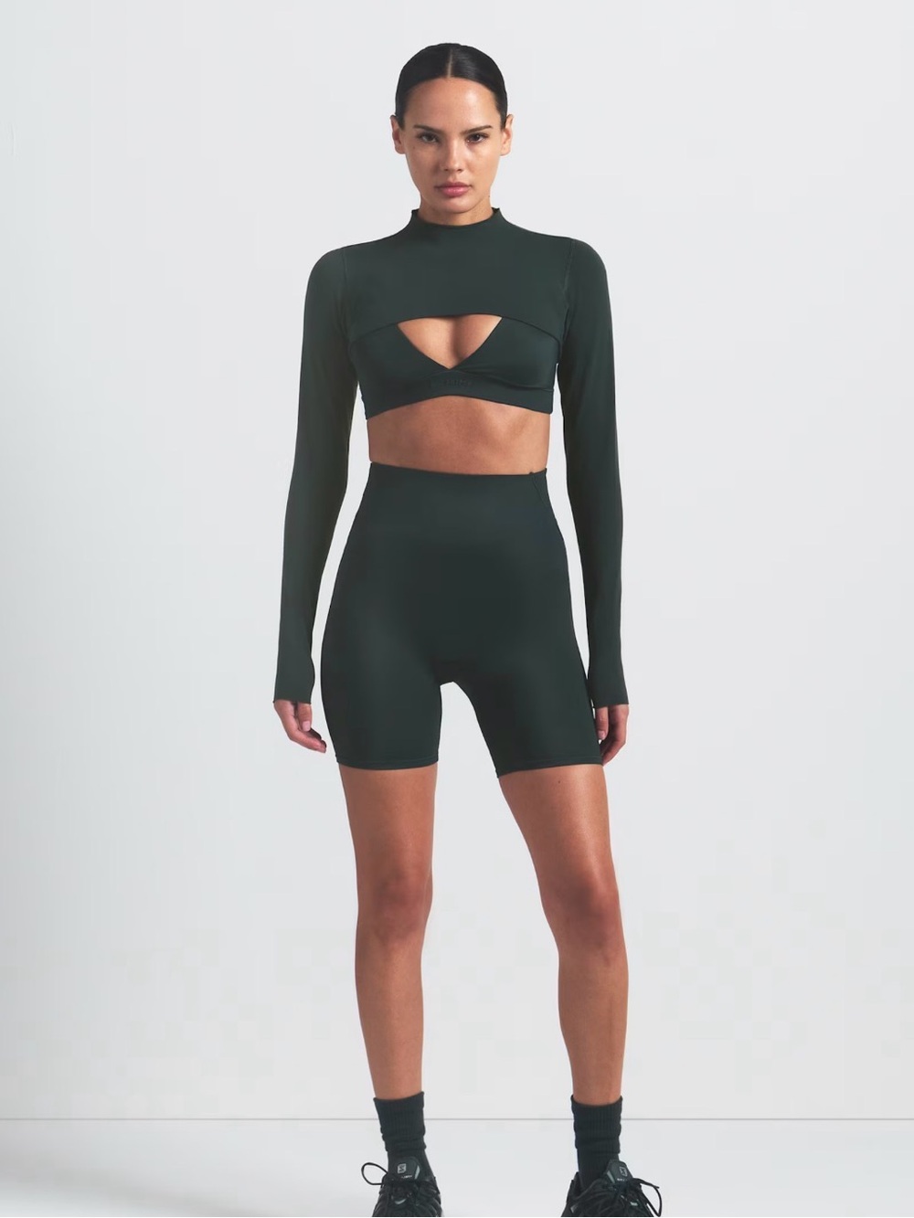 Nikeskim Mattr High-Waist Biker Shorts - Dark Teal